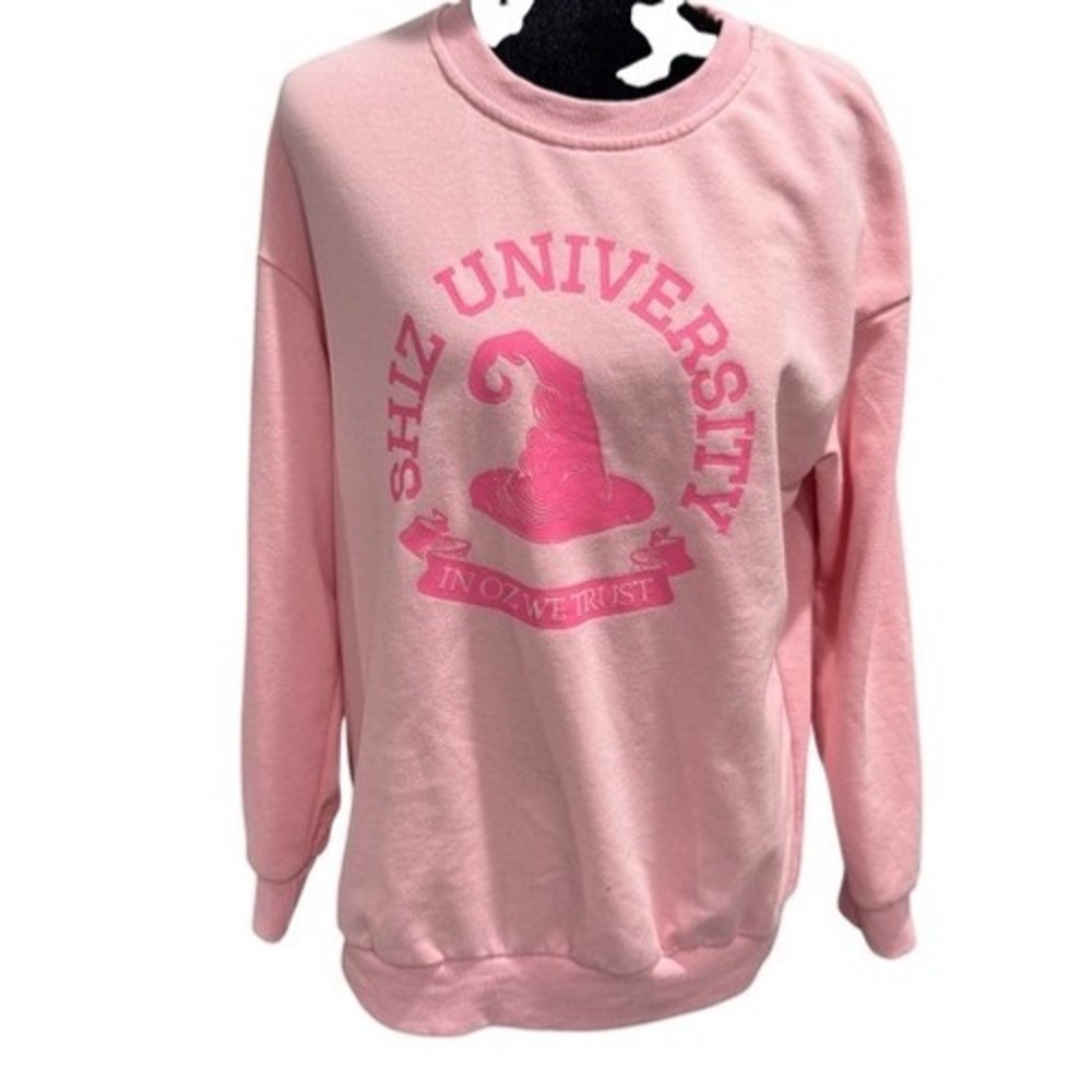 Shiz University Wicked Oz Pink Graphic Sweatshirt Crewneck Small